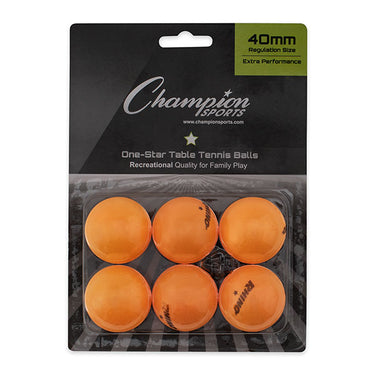 1-Star Table Tennis Balls, 6 Pack